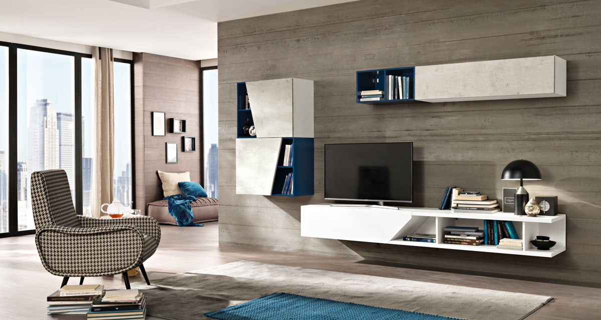 Arredamento soggiorno moderno modello exential spar for Immagini living moderni