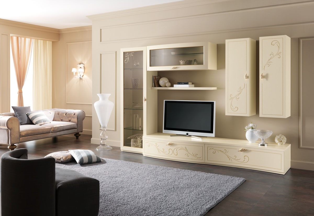 Arredamento soggiorno classico modello prestige spar for Immagini living moderni